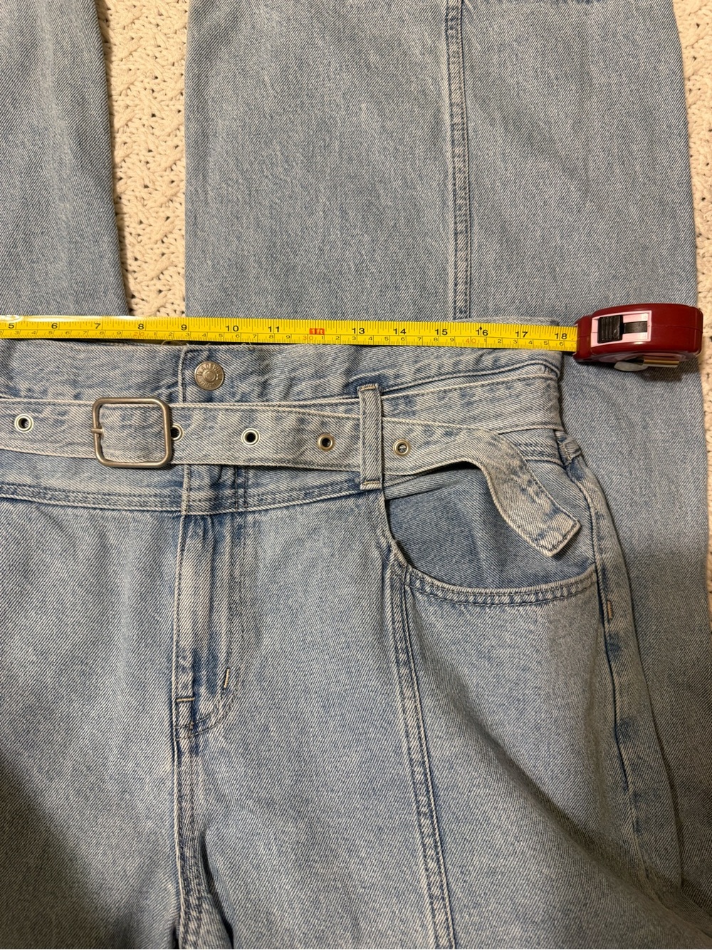 Madewell Belted Baggy Jeans 32 - Picture 5 of 9
